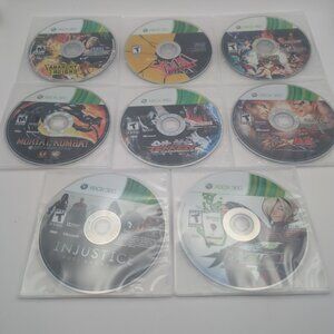 Lot of 8 xbox 360 fighting games bundle: MK, Tekken, Street Fighter, P4A, etc.